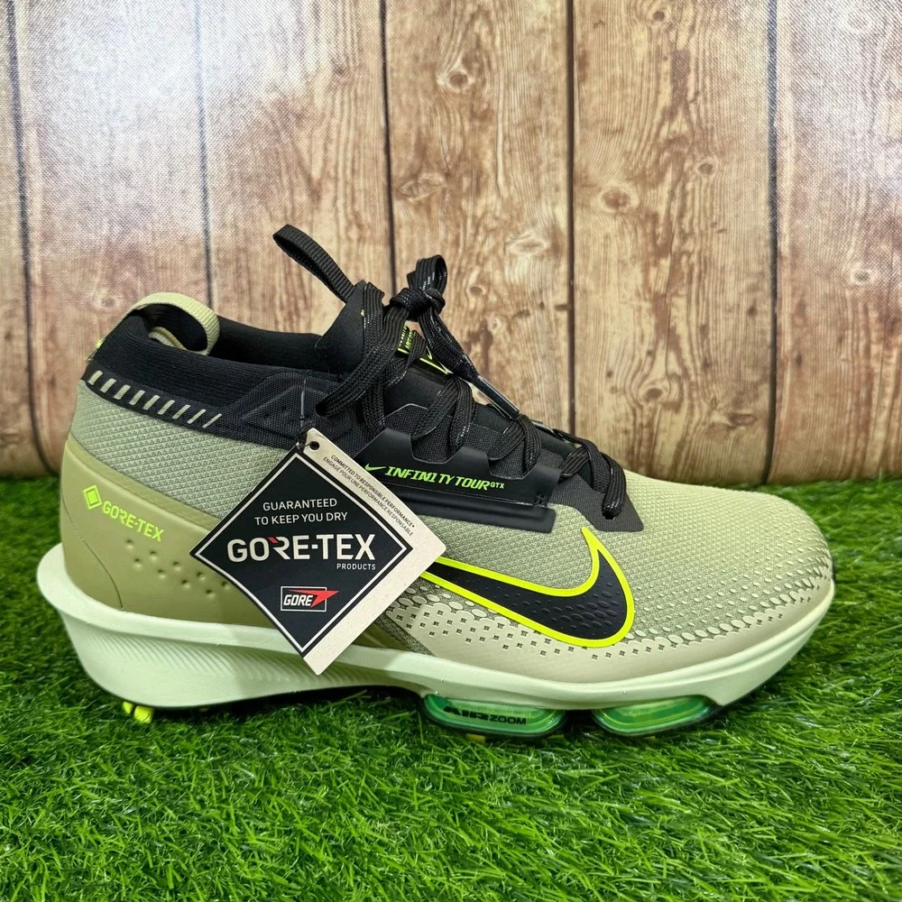 Nike Air Zoom Infinity Tour 2 GTX Golf Shoes Mens Size 9 Green Waterproof New